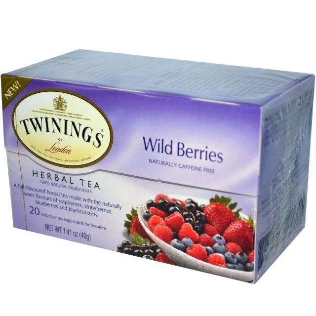 Twinings Herbal Tea Wild Berries Caffeine Free 20 Tea Bags ชาทไวนิงส์ เบอร์รี่ป่า