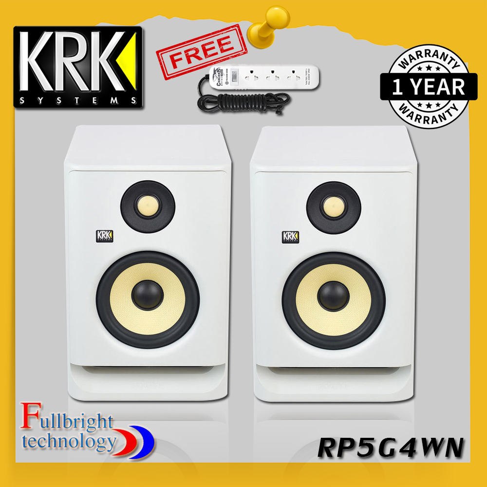 KRK Rokit 5 G4 Powered Studio Monitor with 5  (Pair) ลำโพงมอนิเตอร์ ขนาด 5 นิ้ว (ราคาต่อคู่) รับประกันศูนย์ไทย Proplugin 1 ปี Free ปลั๊กไฟ 1 ตัว