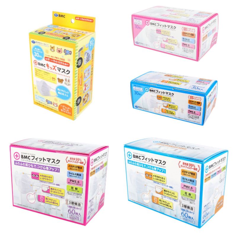 หน้ากากเด็ก ผ้าปิดจมูกเด็ก แมสเด็ก หน้ากากอนามัย หน้ากากเด็ก BMC Fit