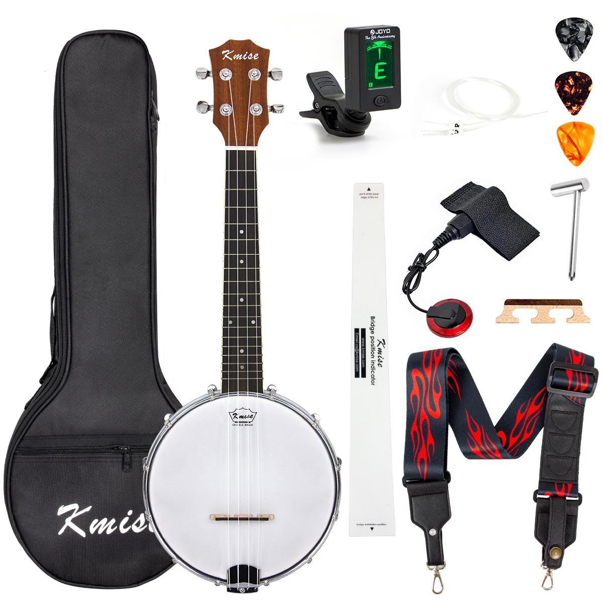 Ukulele Ruler Kmise Banjo Ukulele Concert Size 23 Inch Banjolele Ukulele With Bag ...