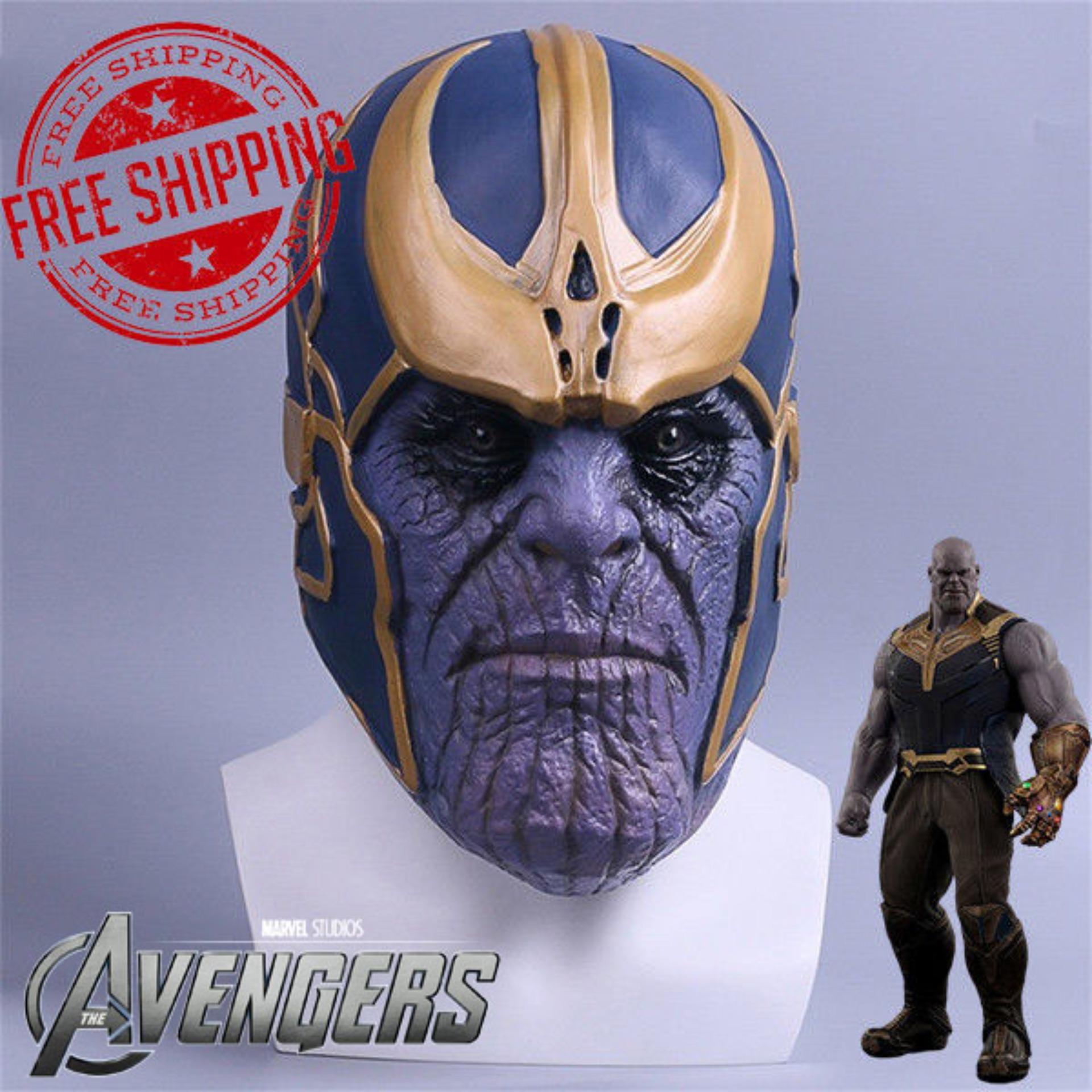 JAPAN Mask Hot หน้ากาก Thanos ทานอส จากเรื่อง Avengers อเวนเจอร์ส รุ่น มีตาปลอม สุดโหด วัสดุ Emulsion อิมัลชัน น้ำยางธรรมชาติเป็นมิตรต่อสิ่งแวดล้อม คอลเลคชั่นของสะสม ไส่เล่น BB GUN บีบีกัน Cosplay คอสเพลย์ Halloween ฮาโลวีน