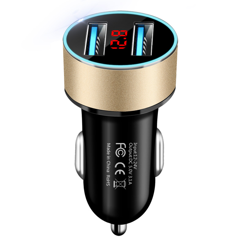 MAILESI Dual USB Car Charger 3.1A QC3.0 OR 2.4A หัวชาร์จในรถยนต์ หัว
