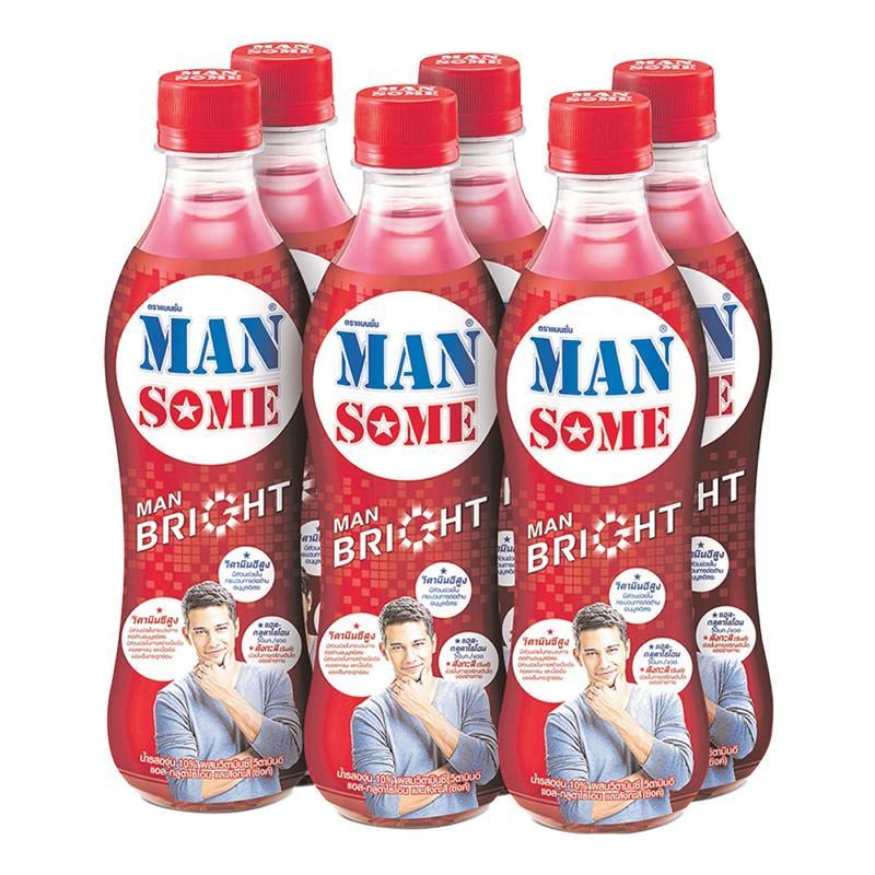 MANSOME แมนซั่ม ขนาด 450ml/ขวด แพ็คละ6ขวด เครื่องดื่มเพื่อสุขภาพ เครื่องดื่มเกลือแร่ My FooD