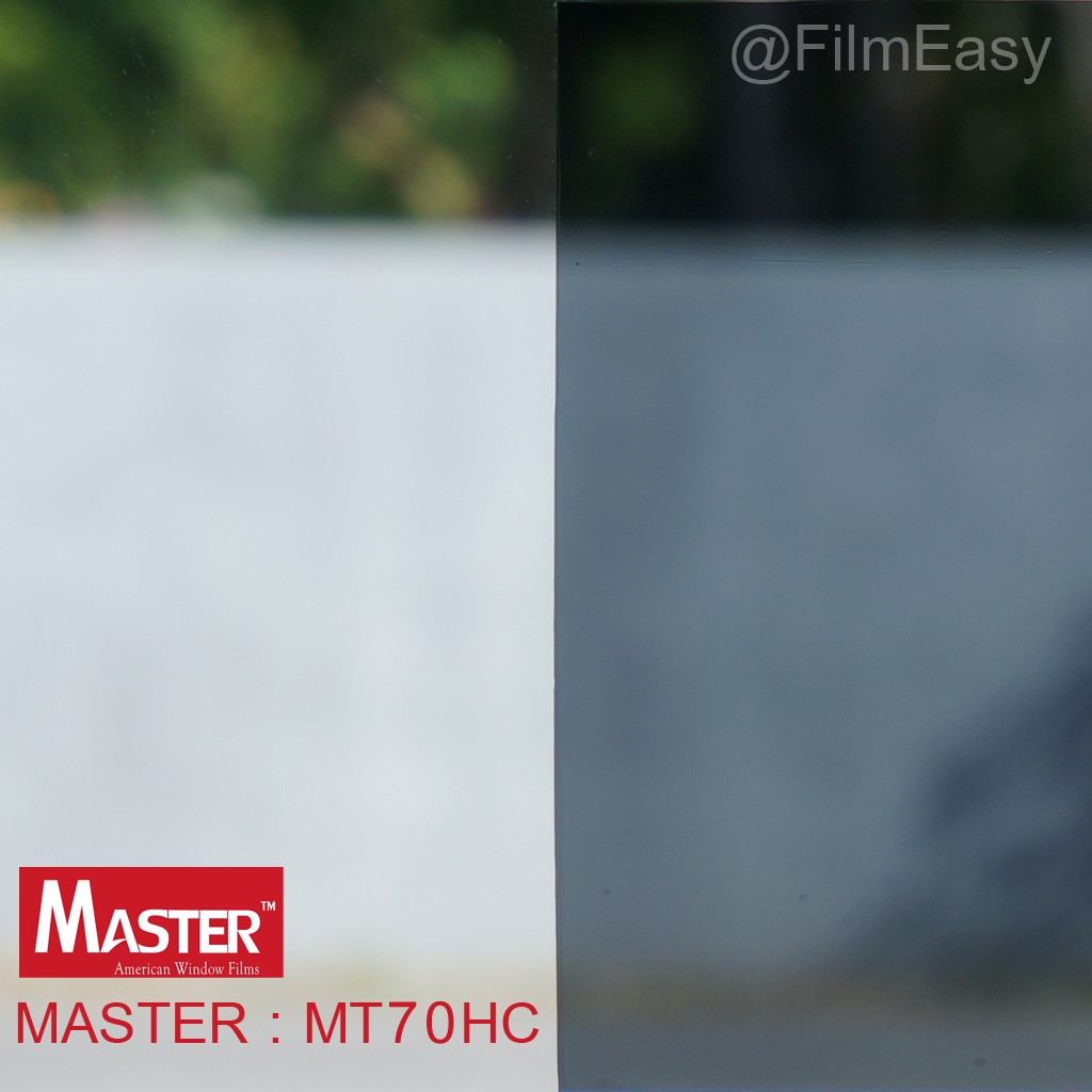 ฟิล์มกรองแสง Master รุ่น MT70HC ความเข้ม 60% ไม่มีปรอท หน้ากว้าง 40,60,75 ซม ติดรถยนต์ อาคาร สติ๊กเกอร์ติดกระจก
