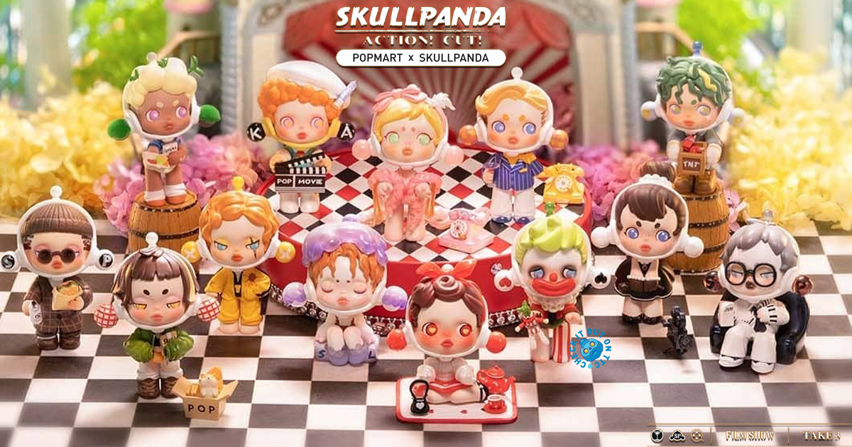 POPMART action! cut! セット ของแท้] POPMART Skullpanda Action Cut
