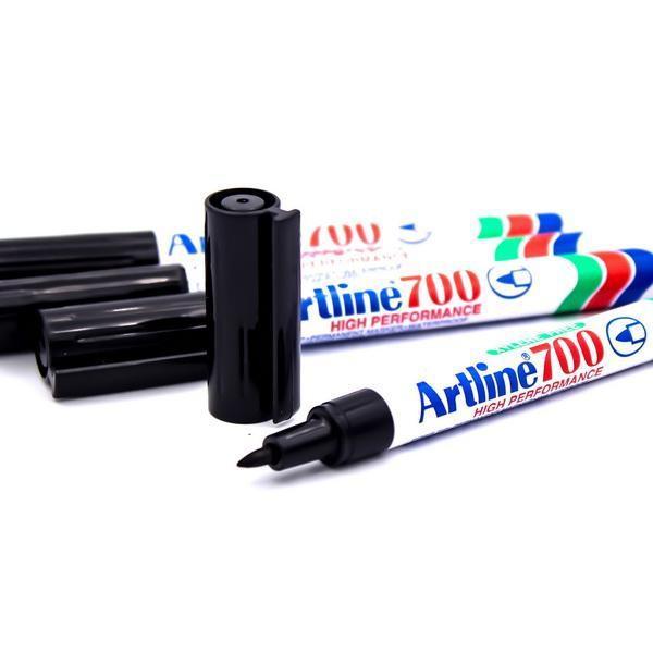 Electro48 ปากกามาร์คเกอร์ อาร์ทไลน์ หัวกลม 0.7 มม. ชุด 4 ด้าม  (สีดำ) เขียนได้ทุกพื้นผิว กันน้ำ