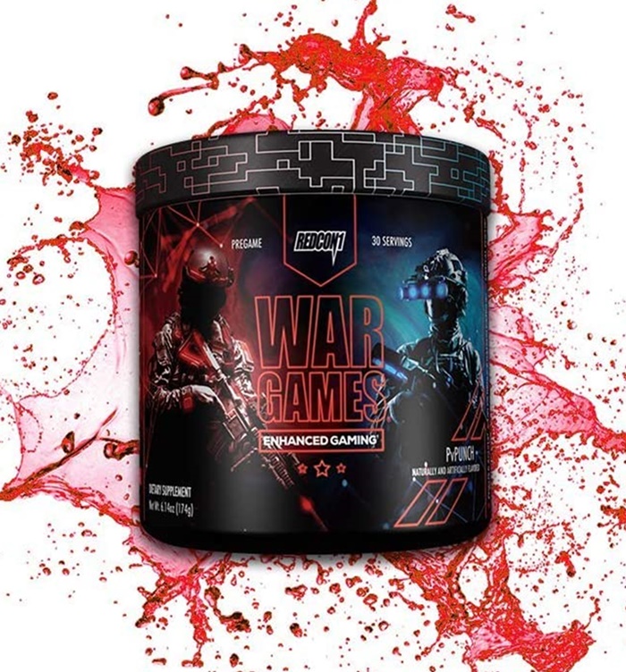 Redcon1 - War Games PvPunch (30 Servings) Gaming Supplement - Nootropic Hyper Focus, Combat Fatigue, Enhanced Reaction Time, Improves Visual Recovery, Support Low Light Focus Preworkout สร้างกล้าม โฟกัส ก่อนออกกำลังกาย