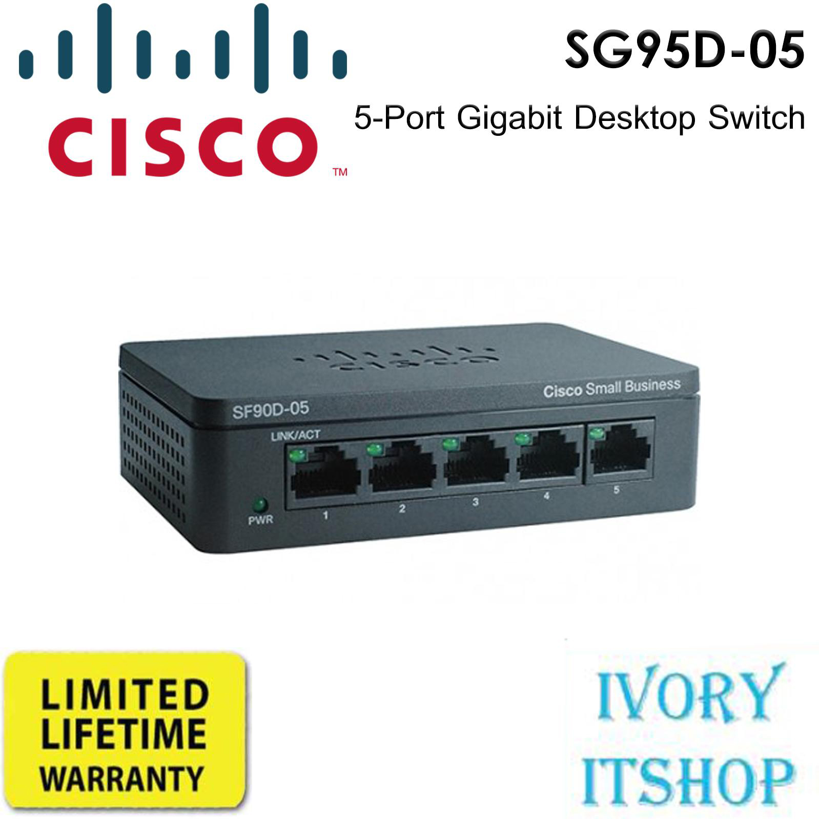 CISCO  SG95D-05 5-Port Gigabit Desktop Switch SG95D 05/ivoryitshop