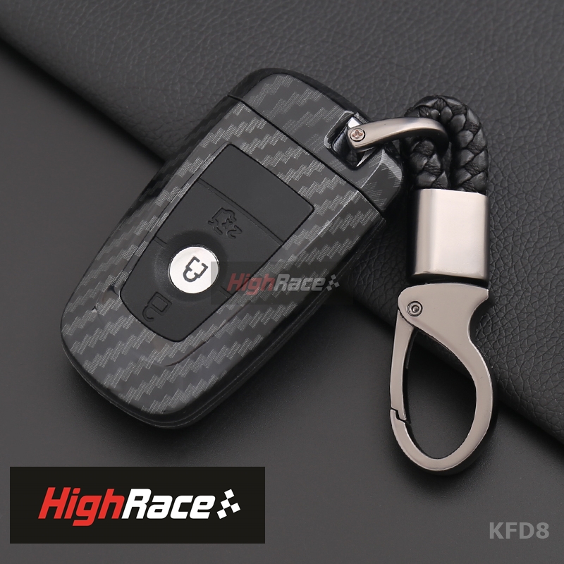 เคสกุญแจรถเคฟล่า พร้อมพวงกุญแจและซิลิโคนกันรอย สำหรับรถ ฟอร์ด เอเวอร์เรส Ford Everest  พวงกุญแจรถยนต์ ซองกุญแจรถยนต์ ปลอกกุญแจรถยนต์ฟอร์ด