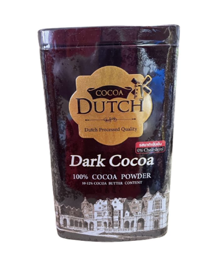 Dutch Dark Cocoa 100% Cocoa Powder ดัชท์ โกโก้ ดาร์ก โกโก้สำเร็จรูปชนิด ...