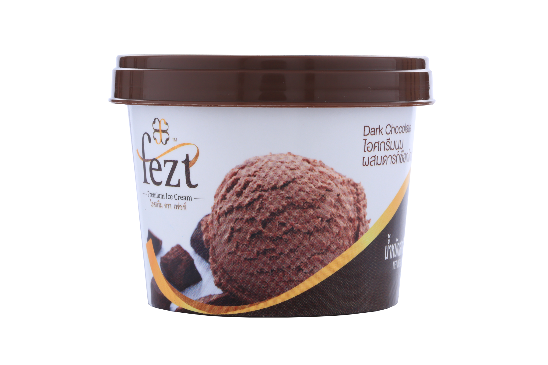 Fezt ไอศกรีมพรีเมี่ยม  รสดาร์คช็อคโกแลต แบบถ้วย 75 กรัม แพ็คละ 12 ถ้วย