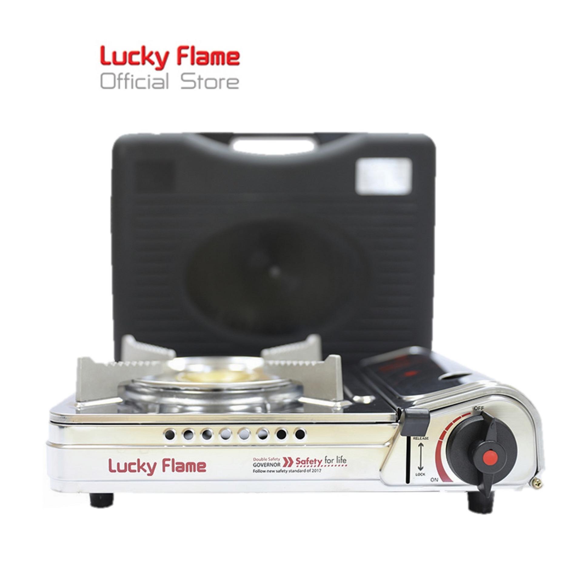 Lucky Flame เตาเเก๊สกระป๋อง รุ่น LF-90SD ระบบเซฟตี้ 2 ชั้น Lucky Flame เตาเเก๊สกระป๋อง รุ่น LF-90SD ระบบเซฟตี้ 2 ชั้น