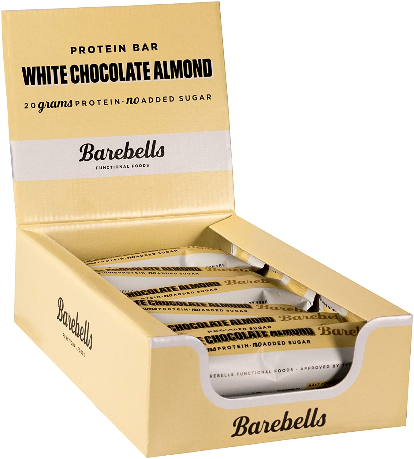 แนะนำ แบร์เบล BAREBELLS PROTEIN BAR 55G X 12 BARS (WHITE CHOCOLATE
