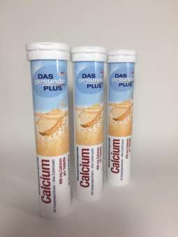 Das gesunde Plus Calcium 400 mg บำรุงกระดูกและฟัน ดูดซึมได้อย่างรวดเร็ว 3x หลอด (60เม็ด)