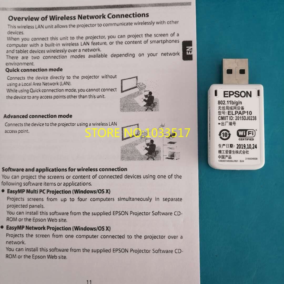 Projector Adapter ELPAP10 wireless module for EPSON EBX41 EBS41 X31