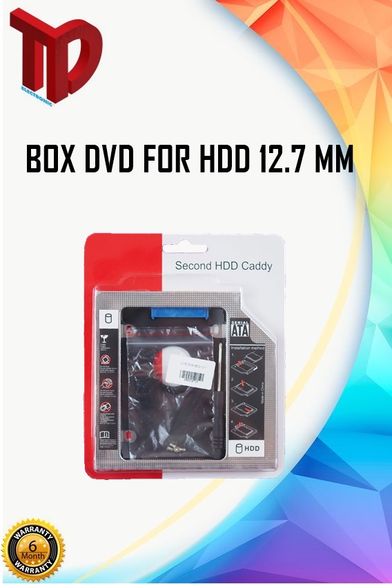 Box DVD FOR HDD 12.7 ถาดแปลง ใส่ HDD SSD ในช่อง DVD Notebook 12.7 mm