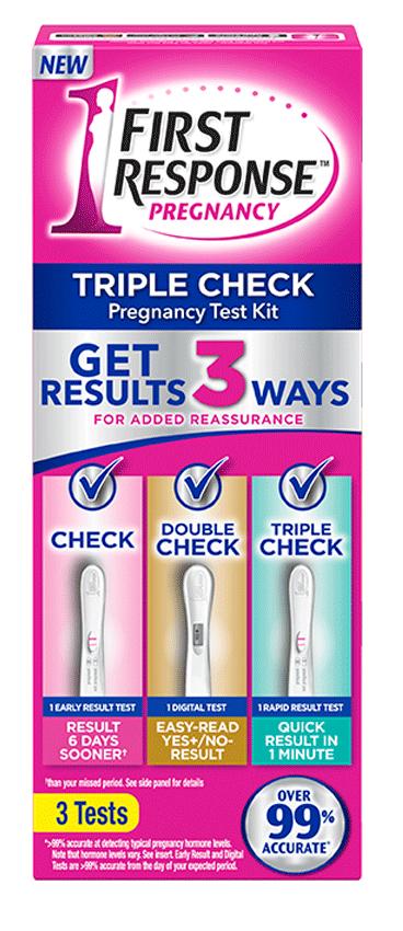 First Response Tripple check Pregnancy Test ตรวจการตั้งครรภ์