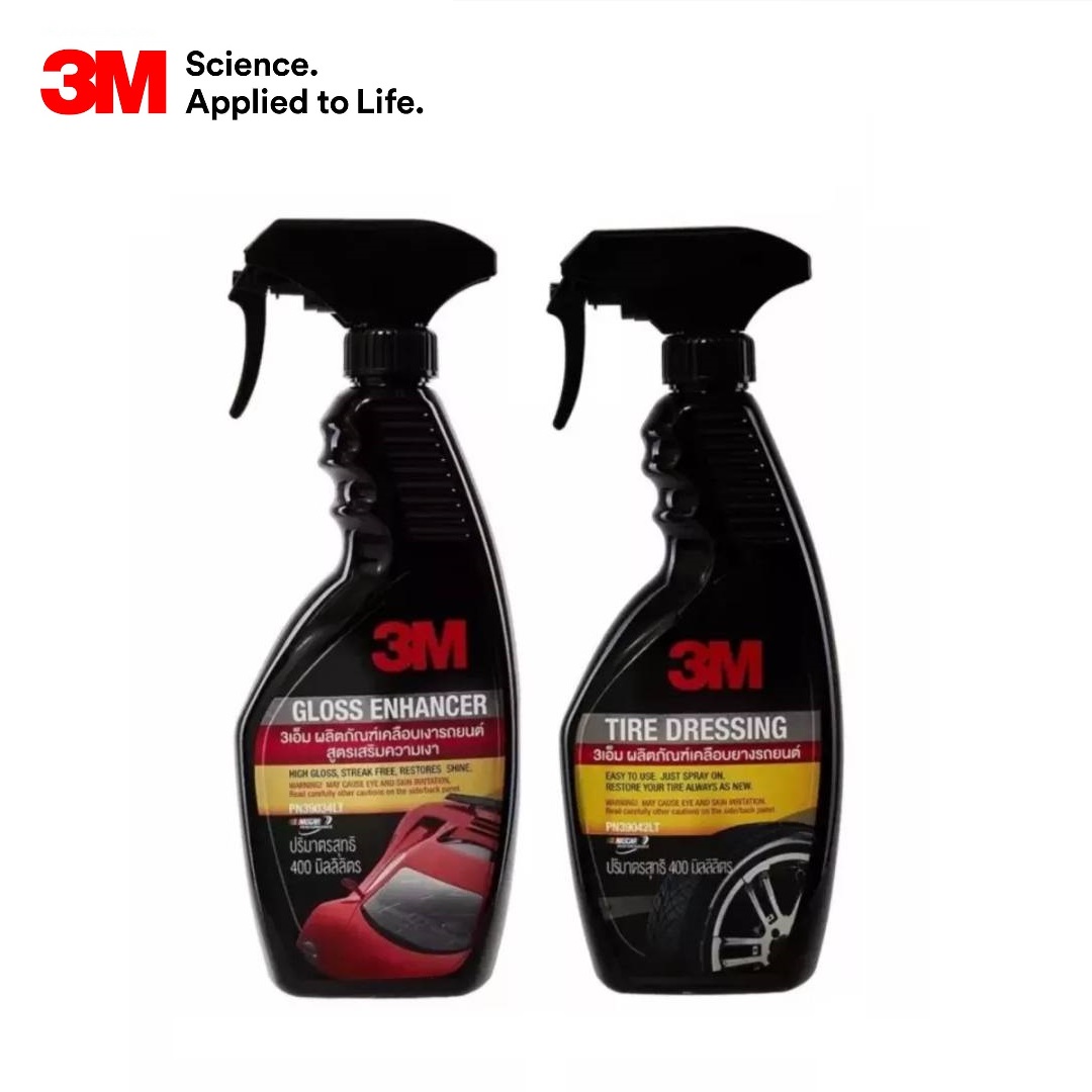 3M น้ำยาเคลือบรถ เพิ่มความเงา & น้ำยาเคลือบยาง Gloss Enhancer Quick Wax ...