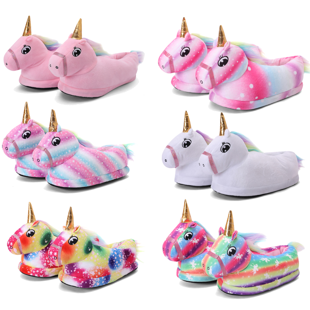 3-12 Years Winter Unicorn Slippers Baby Boy Girl Slippers Soft Plush ...