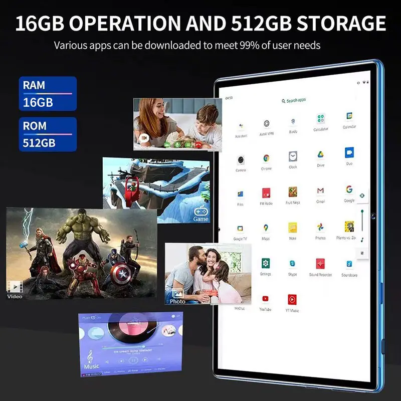 ภาพสินค้าแป้นพิมพ์ฟรี Sansumg แท็บเล็ต 10.4 นิ้ว โทรได้ 4G/5G แท็บเล็ตถูกๆ Full HD 8800mAh รองรับ2ซิม 5G Tablet แรม16GB รอม512GB แท็บเล็ตถูกๆ Andorid11.0 แทบเล็ตราคาถูก รองรับภาษาไทย 11-Core แท็บเล็ต ราคา ถูกๆ แท็บเล็ตของแท้ tablet android จัดส่งฟรี จากร้าน 5G PB Tablet บน Lazada ภาพที่ 14