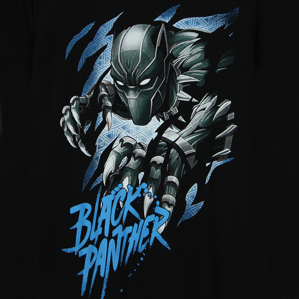 Power 7 Shop แบล็คแพนเธอร์ อเวนเจอร์ส เสื้อยืด Black Panther Avengers  การ์ตูนลิขสิทธิ์แท้ รุ่น 0320-716 - Y-Summer Wind - Thaipick