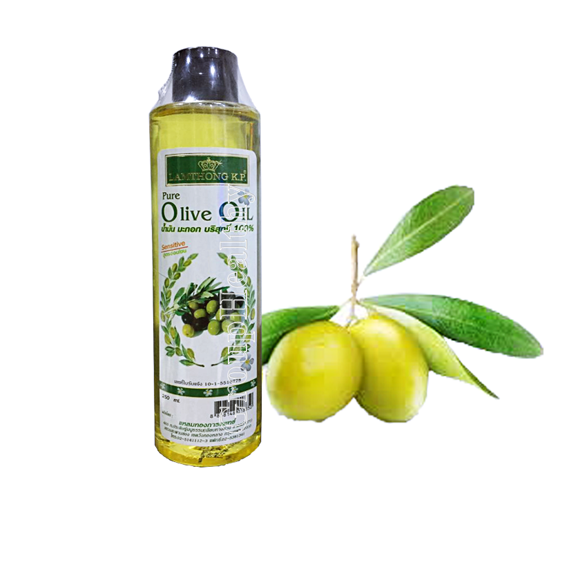 Pure O live Oil น้ำมันมะกอกบริสุทธิ์ 100% ใช้นวดผิวทั่วร่างกายเพื่อความผ่อนคลาย บำรุงผิว 250 ML.1 ขวด