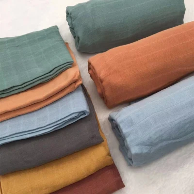70 Bamboo 30 Cotton Baby Blankets Newborn Muslin Gauze Blanket Diaper Solid Color Swaddle Wrap Stroller Cover Blanket