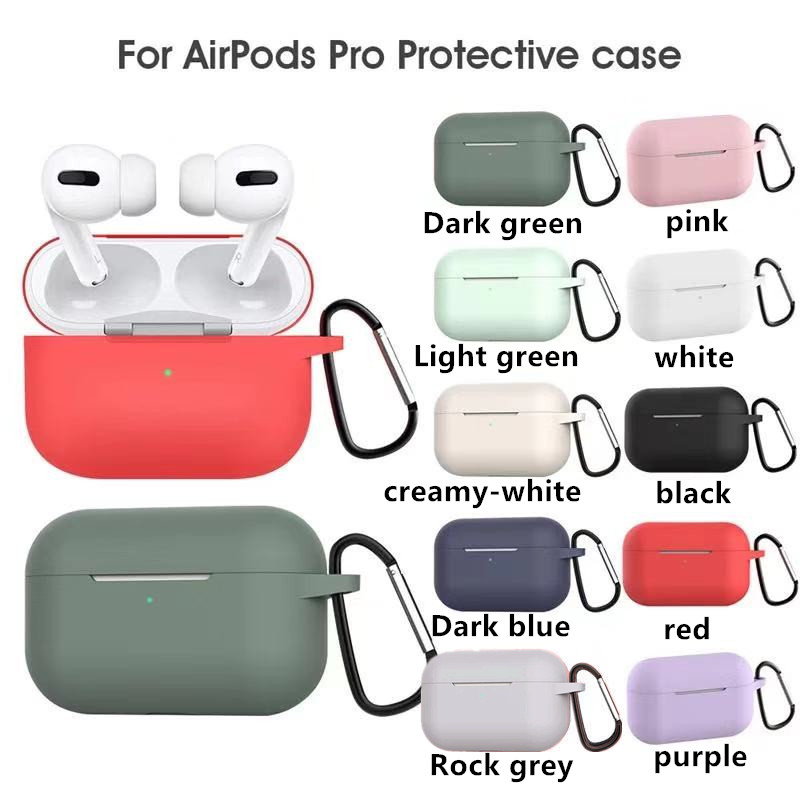 Case เคสซิลิโคนสำหรับ Airpods Pro Charging with Carabiner（AirPods3）