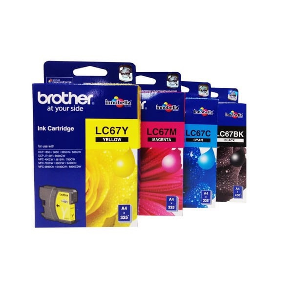 Brother LC-67Y Yellow ตลับหมึกอิงค์เจ็ท สีเหลือง ของแท้ - MixASale