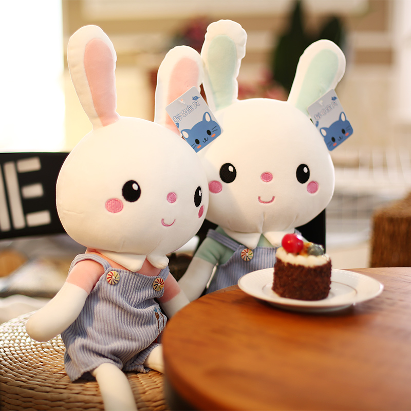 กระต่ายน่ารักตุ๊กตากระต่ายตุ๊กตาของเล่นตุ๊กตาเตียงขนาดควีนไซส์ตุ๊กตาหมอนสาวของขวัญวันเกิด