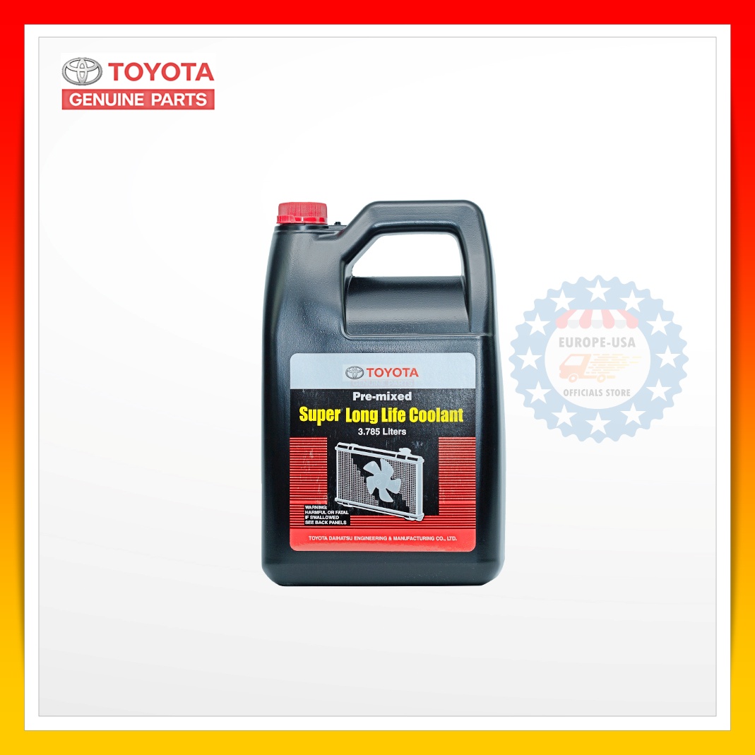 (Best Seller) TOYOTA Pre-mixed Super Long Life Coolant น้ำยาเติมหม้อน้ำรถยนต์โตโยต้า สูตรพิเศษ ขนาด 3.785 ลิตร ( อะไหล่ รถยนต์ แท้ ศูนย์ )