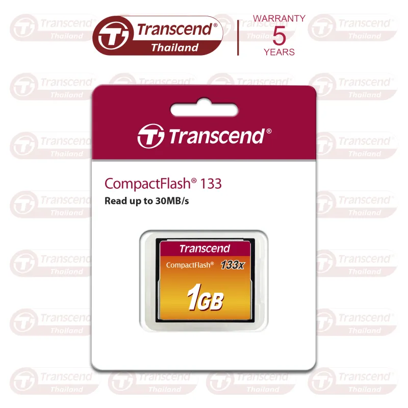 ภาพหน้าปกสินค้าCompactFlash Card 1GB : CF133: Transcend - รับประกัน 5 ปี - มีใบกำกับภาษี จากร้าน Transcend Thailand (E-PARTS) บน Lazada