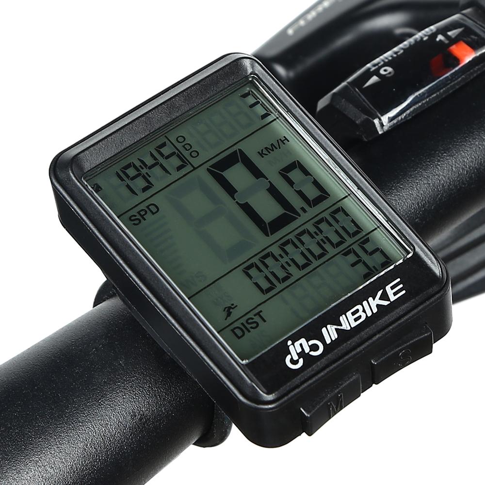 INBIKE Không Thấm Nước Xe Đạp Đồng Hồ Tốc Độ Không Dây Xe Đạp Máy Tính Không Ướt LCD Hiển Thị Đa Chức Năng Đi Xe Đạp Đo Dặm Nhiệt Độ Calorie Đếm Hướng Dẫn Sử Dụng A/B Ghi