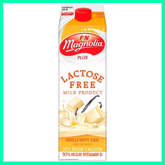 แมกโนเลีย พลัส ผลิตภัณฑ์นมพาสเจอร์ไรส์ ปราศจากน้ำตาลแลคโตส กลิ่นวานิลลา ไวท์ช็อกโกแลต 946มล.