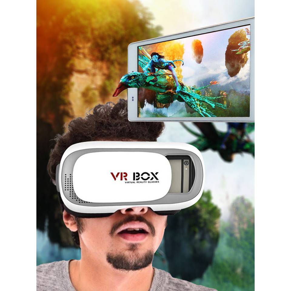 VR BOX แว่น 3D แว่นดูหนัง สำหรับสมาร์ทโฟน 3D Glasses Headset for Smartphone ขนาด 19.5 x 13 x 10 ซม. สามารถดูหนัง หรือเล่นเกมส์ 3 มิติได้ รองรับ  iOS7.0  Android ขนาด 4-6 นิ้ว