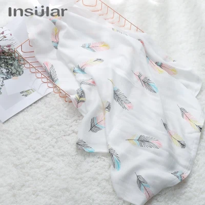 Insular Muslin Cotton Baby Swaddles Soft Newborn Blankets Bath Gauze Infant Wrap Sleepsack Stroller Cover Play Mat Baby Stuff