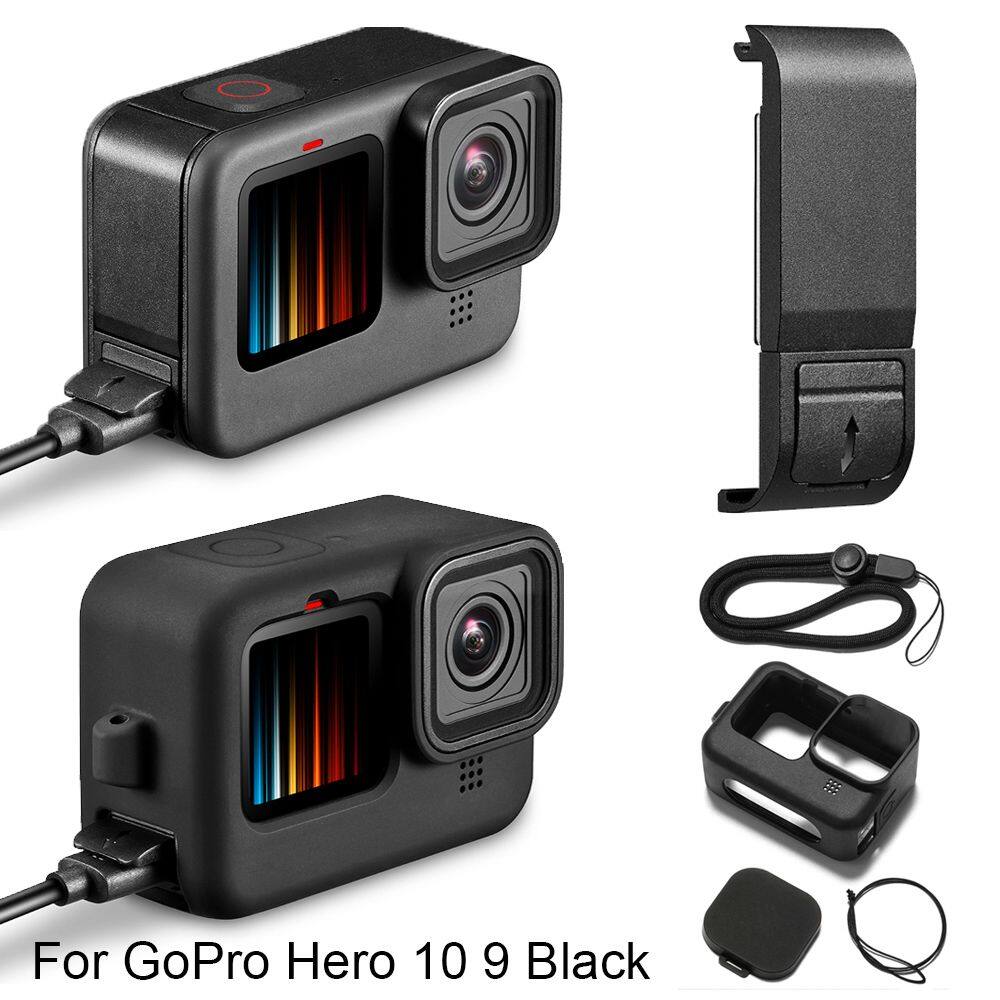 1 X Nắp Gập Bên Pin Nắp Gập Bên Pin Cho GoPro Hero 10 9 Màu Đen Nắp Đậy