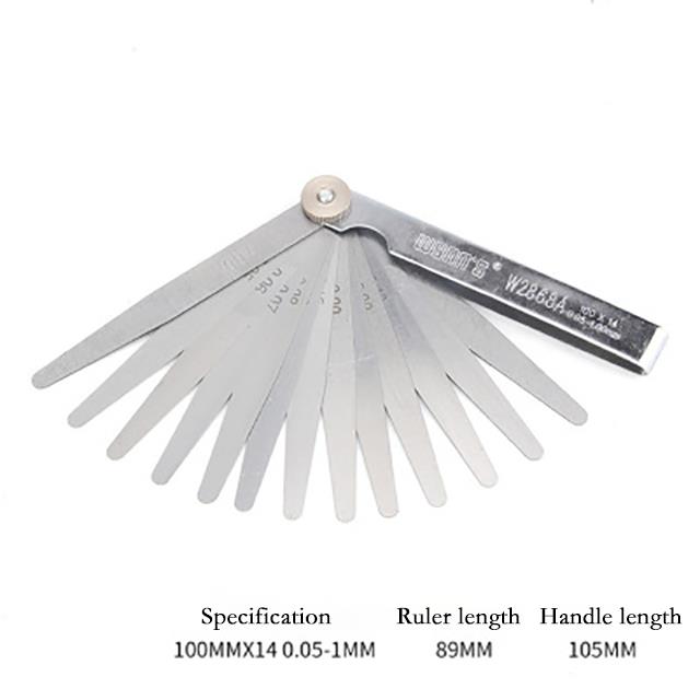 Stainless Steel Feeler Gauges Metric Feeler Gauge Foldable Thickness