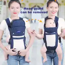 ภาพขนาดย่อของภาพหน้าปกสินค้า100% cotton boys and girls TC1003 baby carrier genuine 0-36 months 4 in 1 four seasons use horizontally, soft and breathable, wear alone จากร้าน FM babe บน Lazada ภาพที่ 4