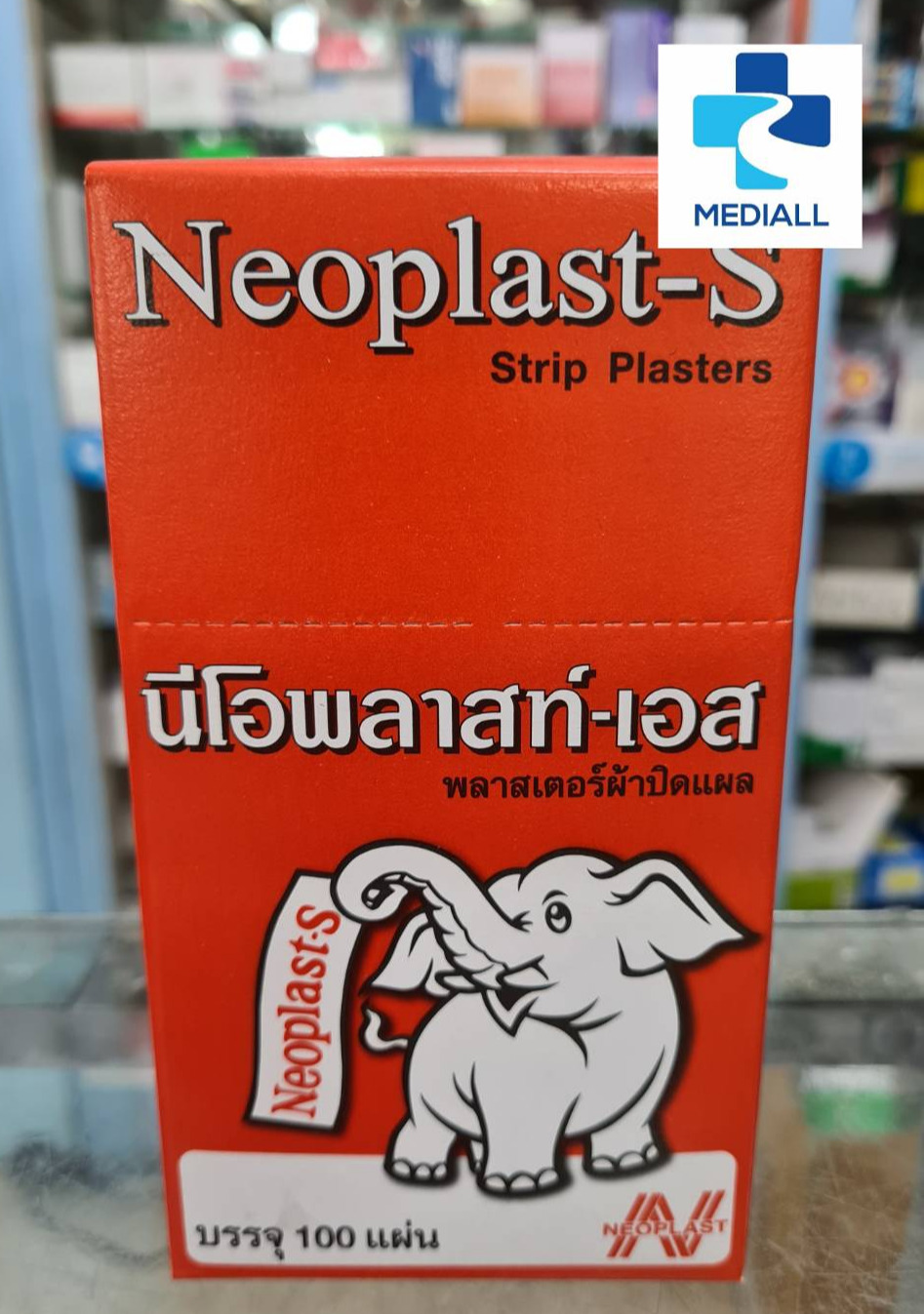 NEOPLAST-S นีโอพลาส- เอส พลาสเตอร์ยาผ้า ปิดบาดแผล 100 ชิ้น/กล่อง