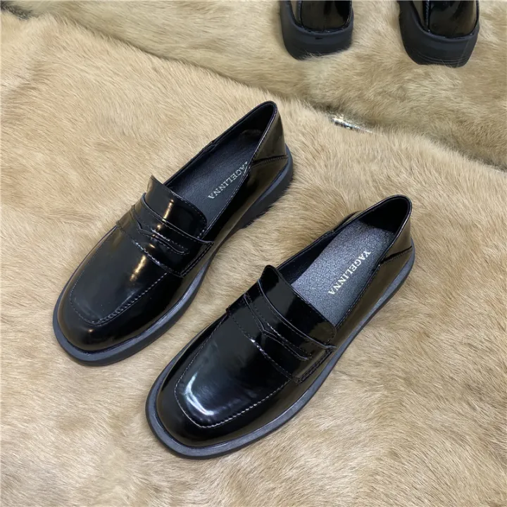 chunky platform loafers women's