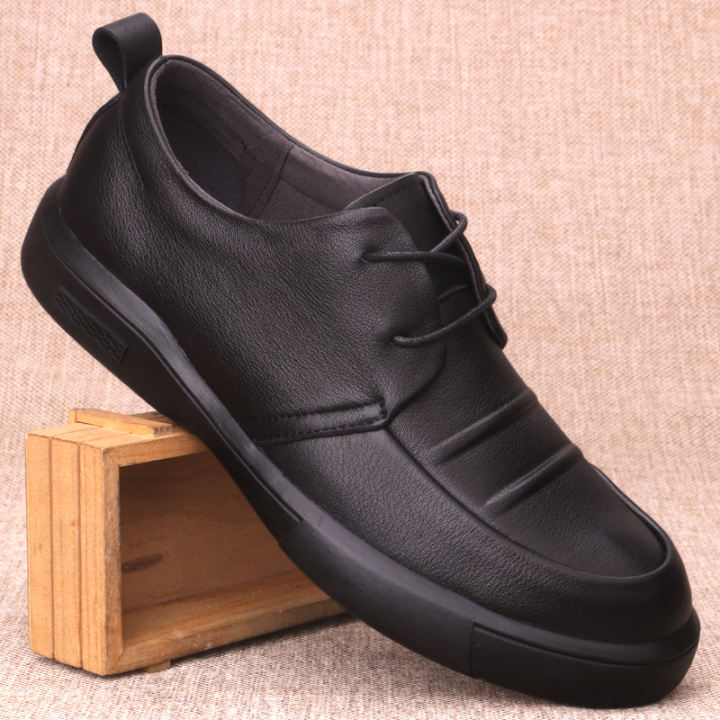 casual business mens soft leather shoes