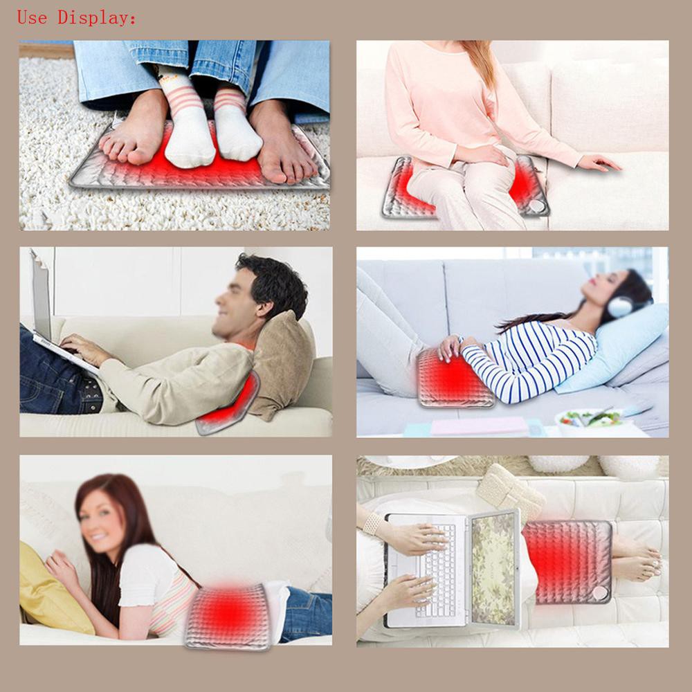 10-Level Electric Heating Warming Pad Heat Therapy Mat Body Pain Relief ...