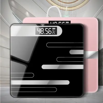 Weight Scale LCD Display Glass Bathroom Body Floor Scales Bath Scale Body Weighing Digital Body Smart Electronic Scales