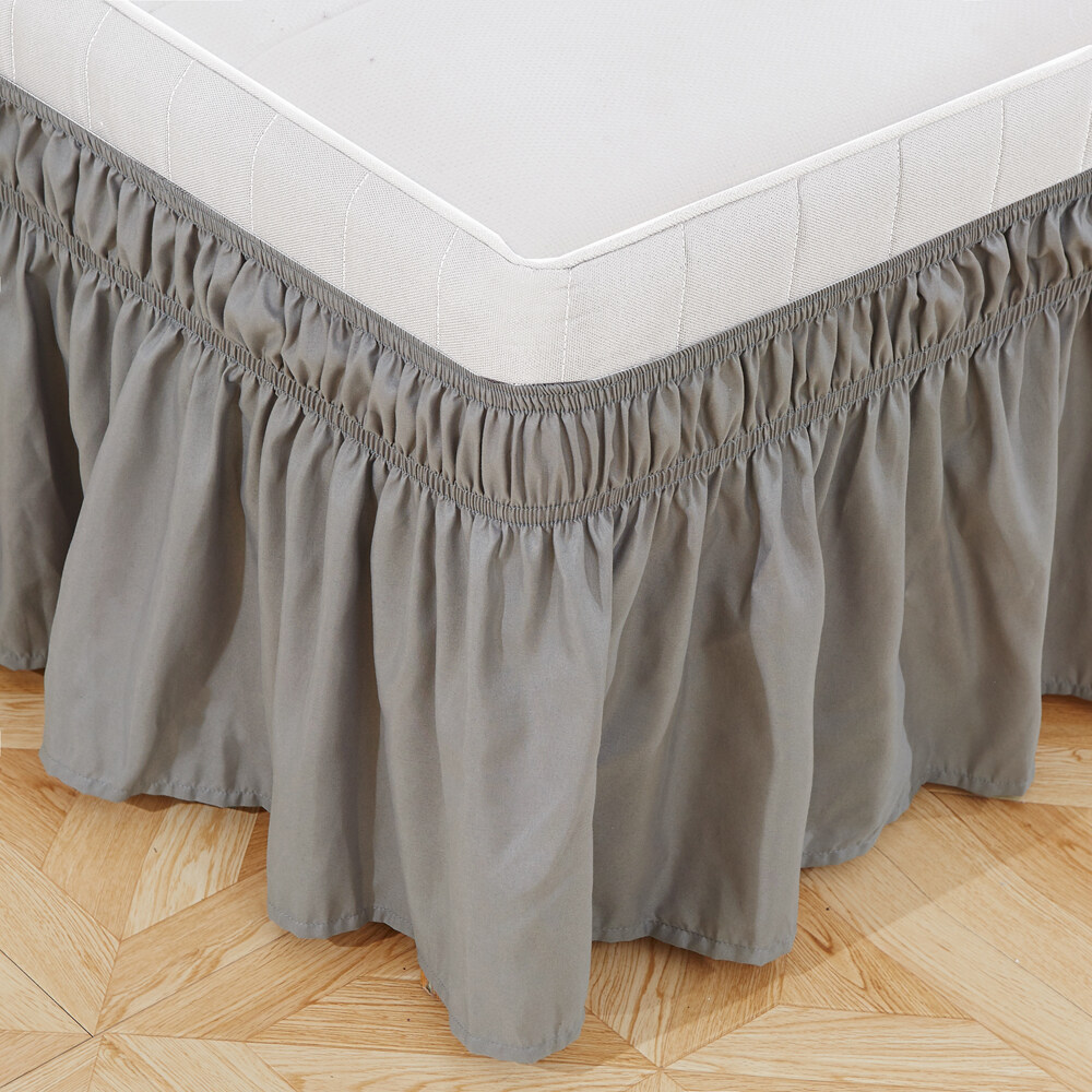 Wrap Around Ruffled Bed Skirt With, Adjustable Bed Skirts King
