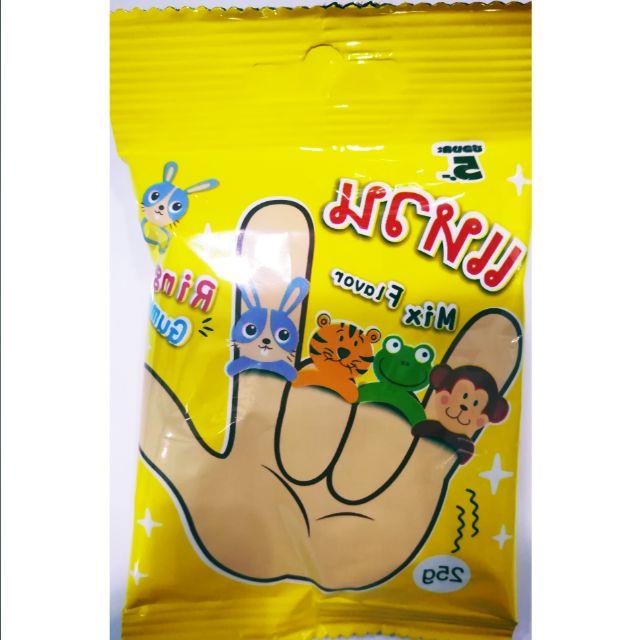 เยลลี่แหวน Ring Gummy Mix Flavor ฮิตฮ็อตสำหรับเด็กๆ 12 ห่อ