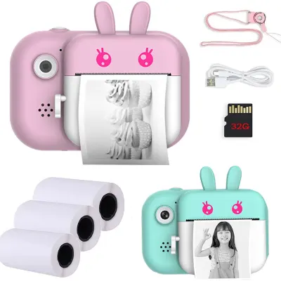 Children Instant Print Camera Educational Toys For Children Baby Birthday Gifts Digital Camera 1080P Projection Video Camera