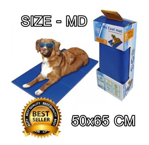 Pet Cool mat แผ่นเจลเย็น ที่นอนเย็น เบาะนอนเย็น สำหรับสุนัขและแมว Size MD ขนาด 50x65 ซม.