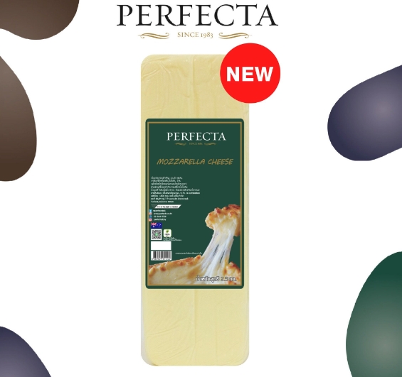 PERFECTA Yellow Mozzarella Cheese Block 2.5 kg x 1 blocks 1 ก้อน 2.5
