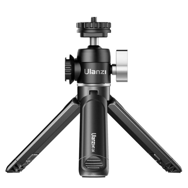 Ulanzi Tripod,U-Vlog Lite Extendable Selfie Stick Tabletop Tripod Stand with Ball Head and Cold Shoe for iPhone/Android/Camera